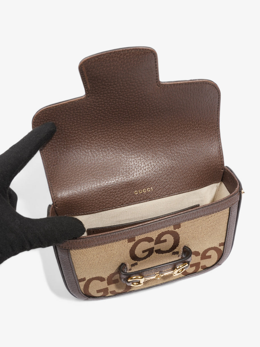 Gucci  Horsebit 1955 Beige And Jumbo Jumbo GG Canvas Mini Image 7