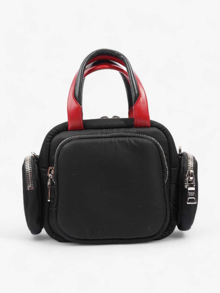 Prada Cargo Pocket Tote Black / Red Re Nylon Image 4