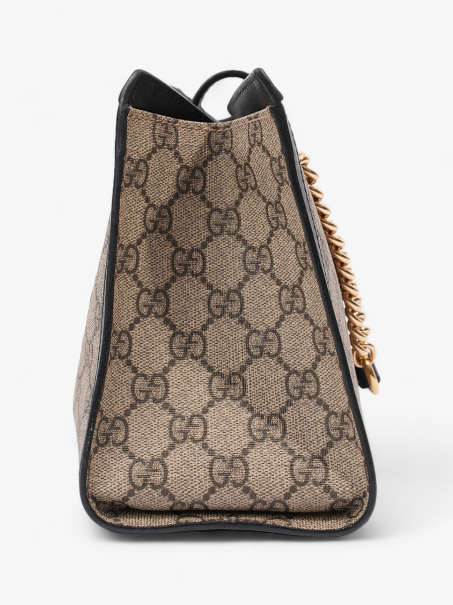 Gucci Padlock Beige And Ebony GG Supreme / Black Coated Canvas Small Image 3