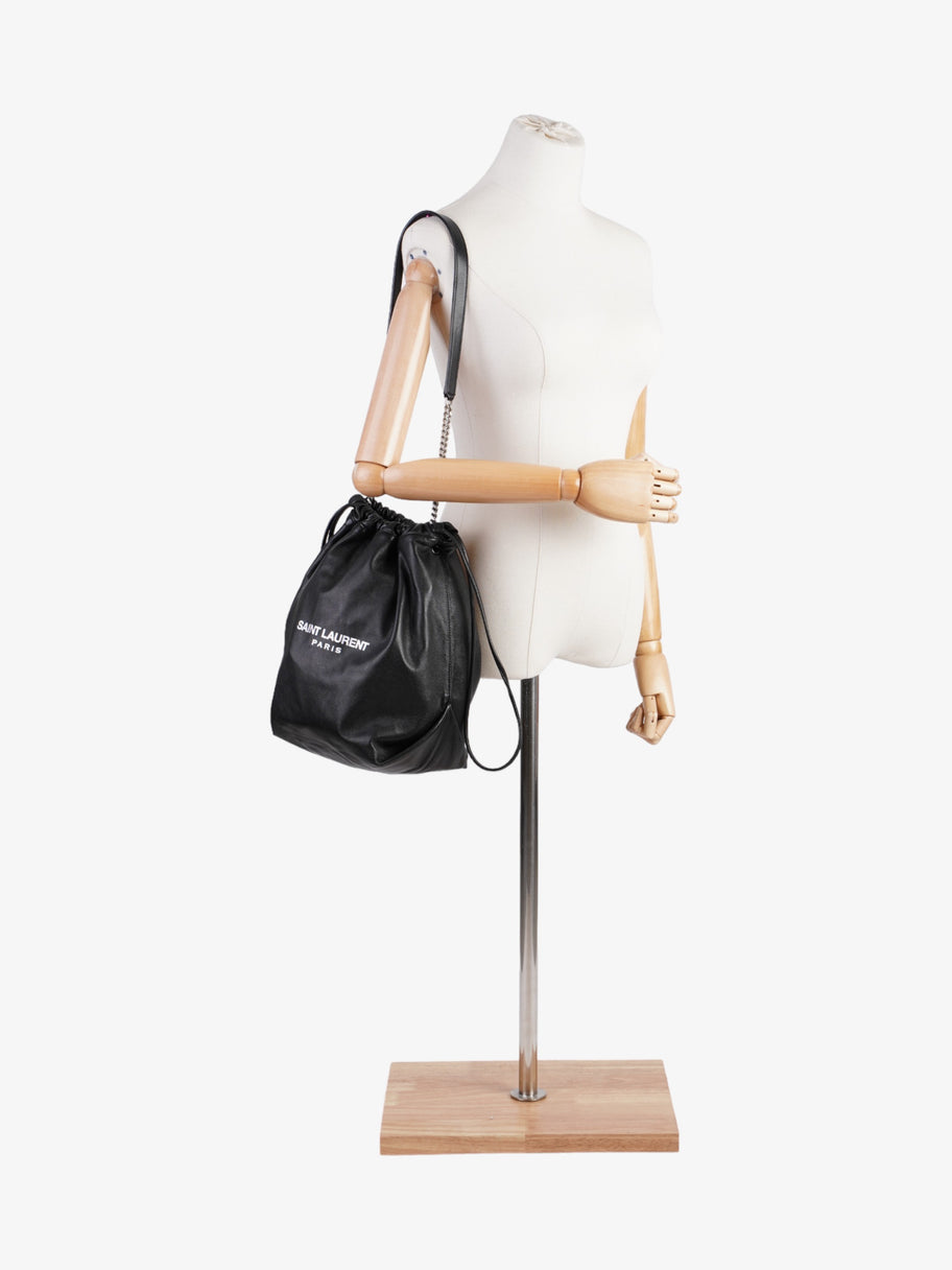 Saint Laurent Sac Pouch Black Leather Image 2