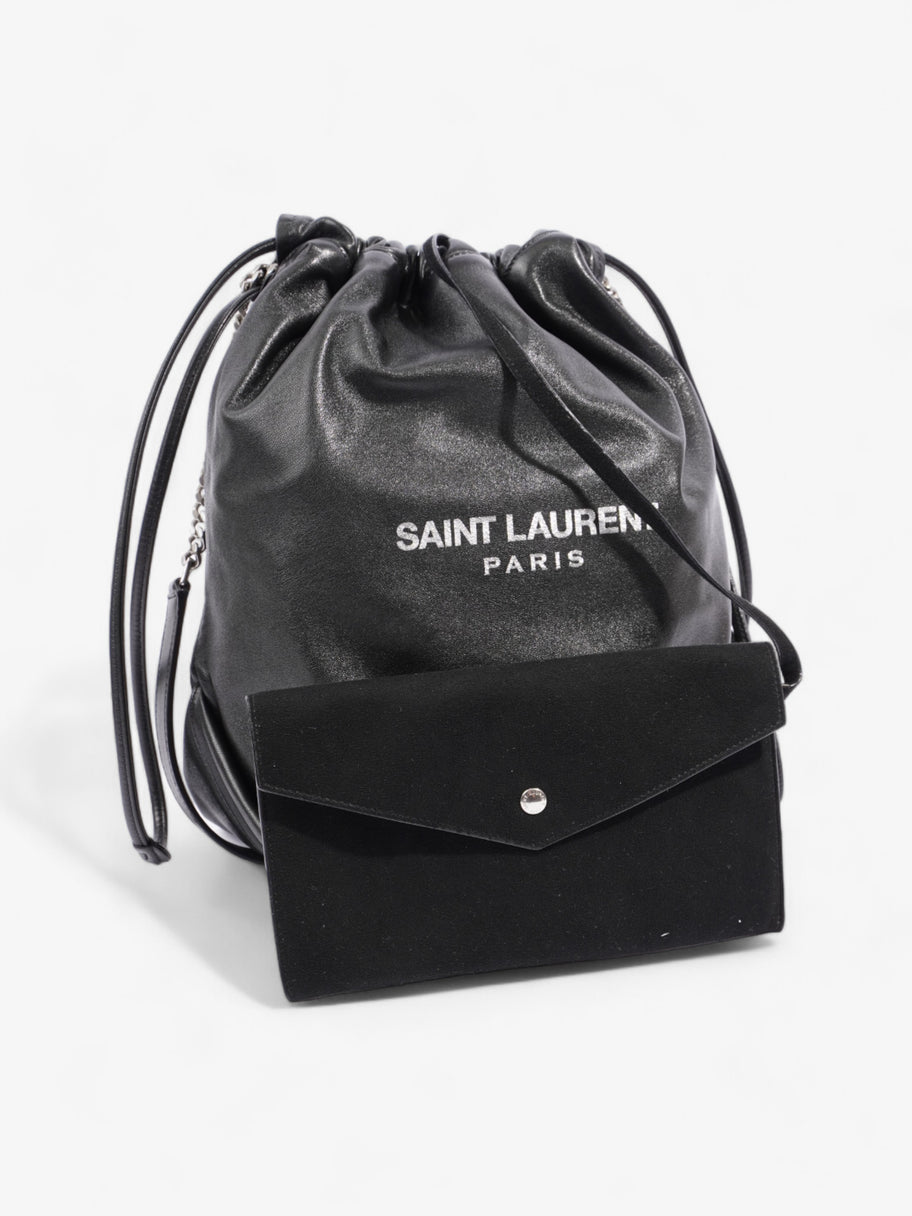 Saint Laurent Sac Pouch Black Leather Image 8