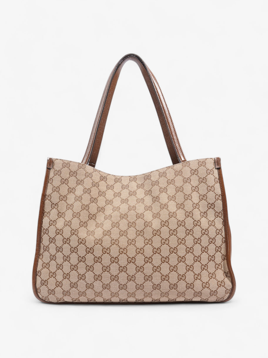 Gucci Horsebit 1955 Tote Beige / Brown Canvas Image 4