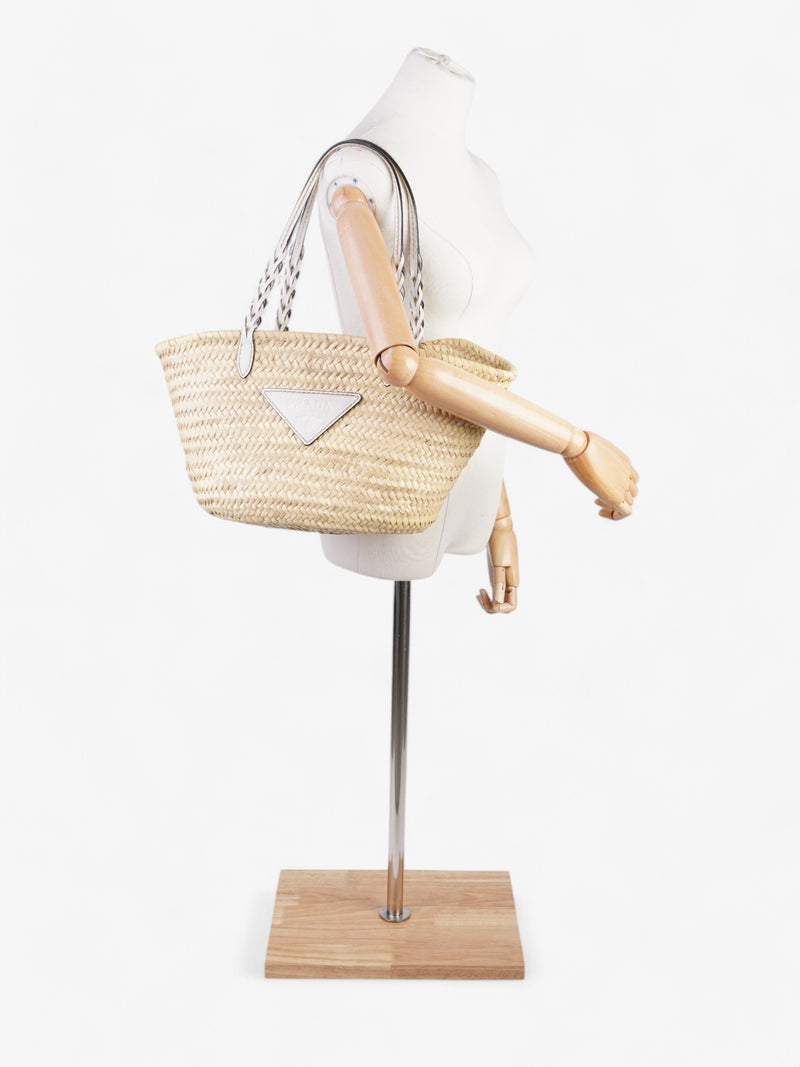  Prada Basket bag Beige / White Wicker