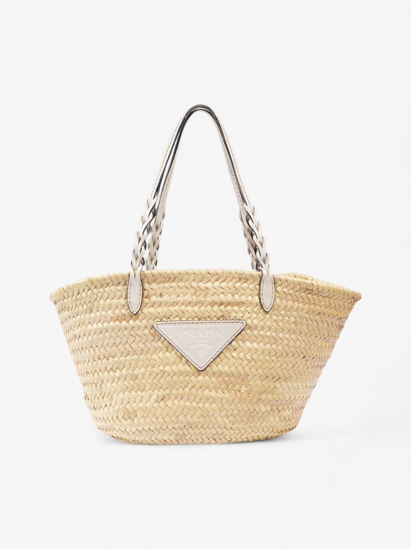  Prada Basket bag Beige / White Wicker