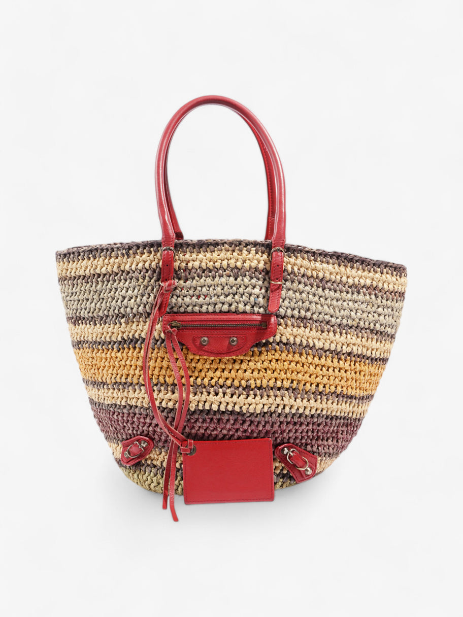 Balenciaga Vintage City Rainbow Basket Bag Multicolour Raffia Image 1