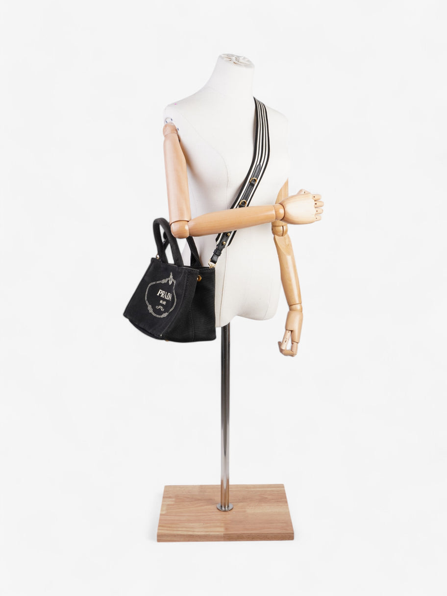 Prada Canvas Tote Black / White Cotton Image 2