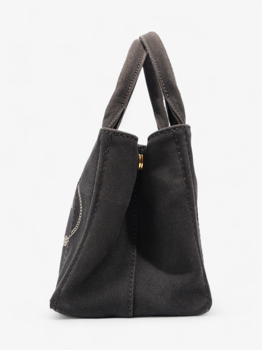 Prada Canvas Tote Black / White Cotton Image 3