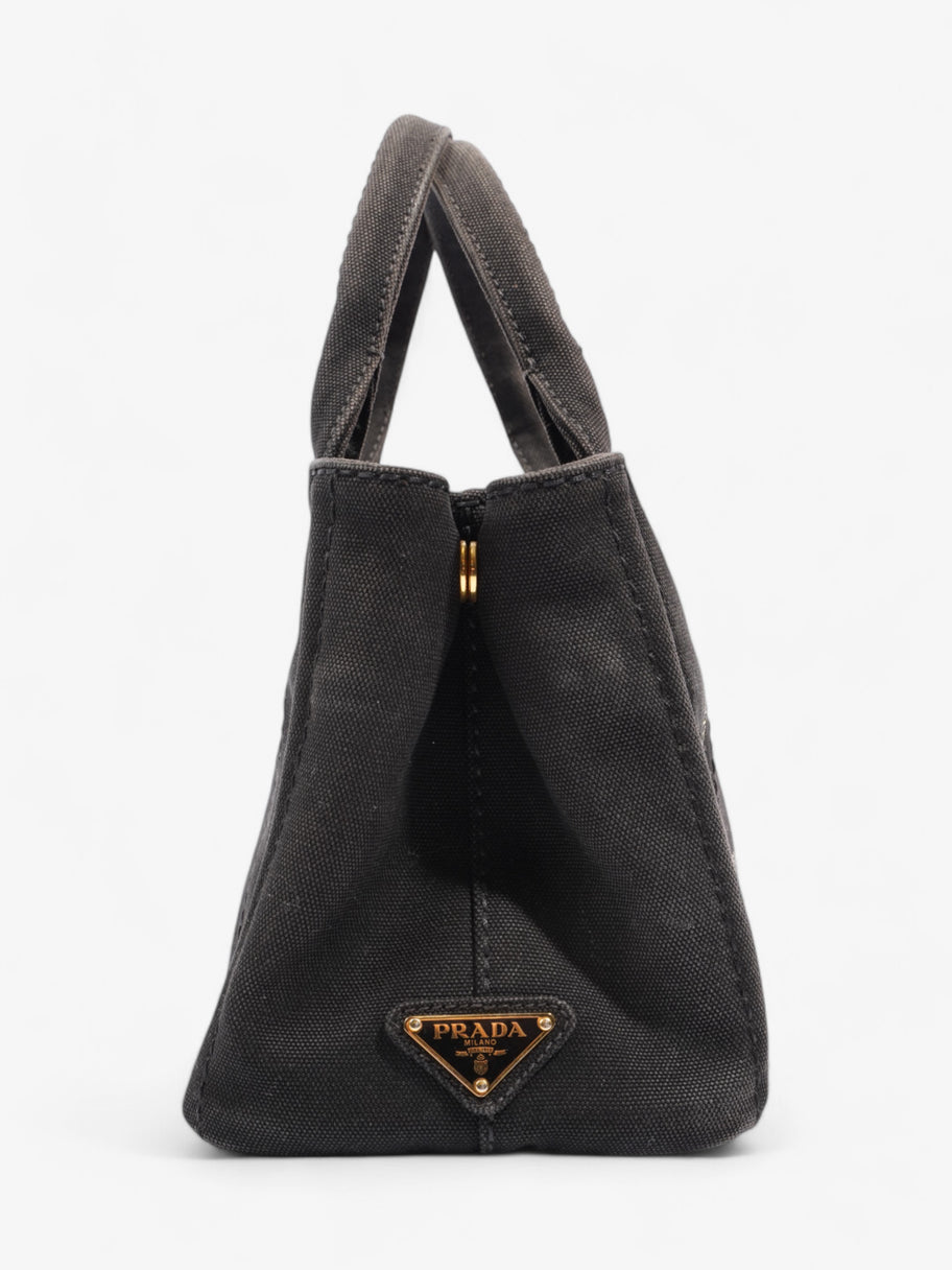 Prada Canvas Tote Black / White Cotton Image 5