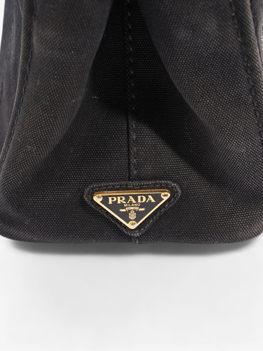 Prada Canvas Tote Black / White Cotton Image 6