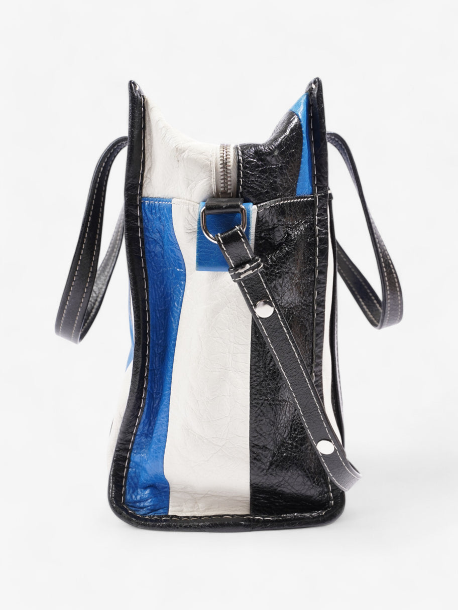 Balenciaga Bazar Shopper M Blue / Black Leather Image 3