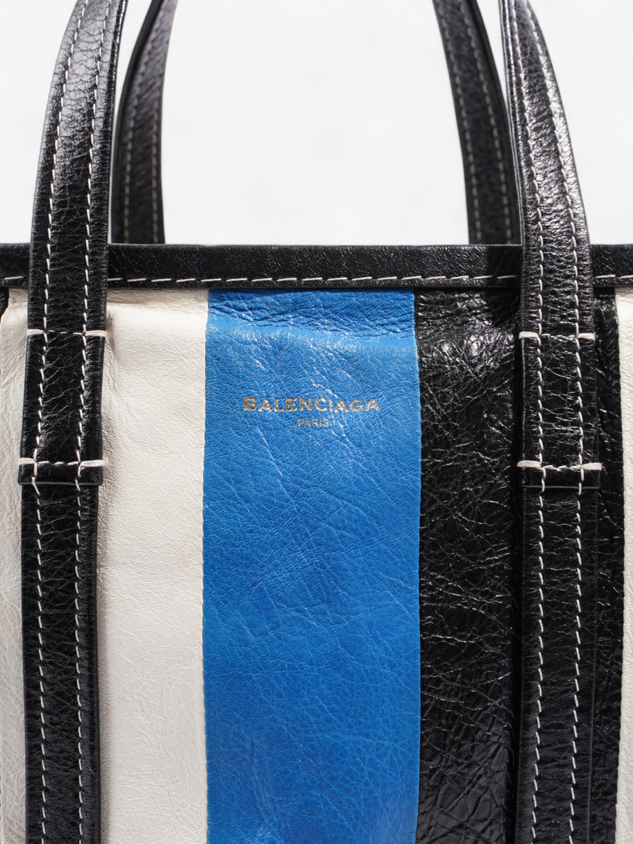 Balenciaga Bazar Shopper M Blue Black Leather Luxe Collective