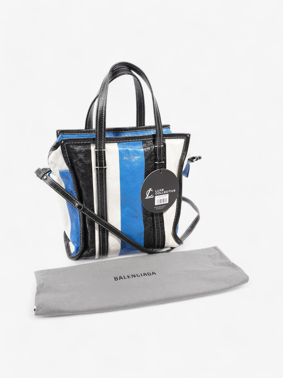 Balenciaga Bazar Shopper M Blue / Black Leather Image 9