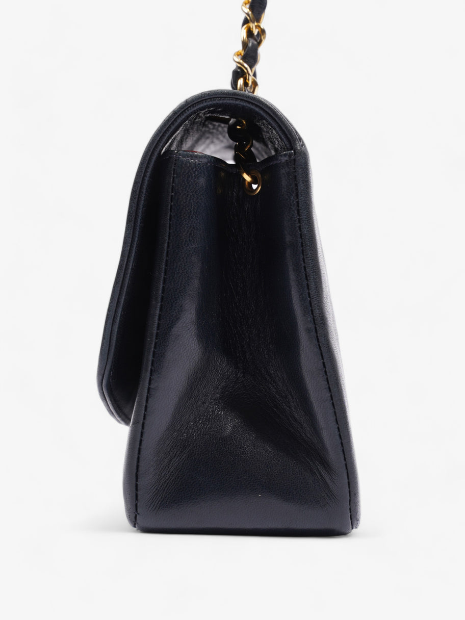 Diana Flap Bag Navy Lambskin Leather Image 3