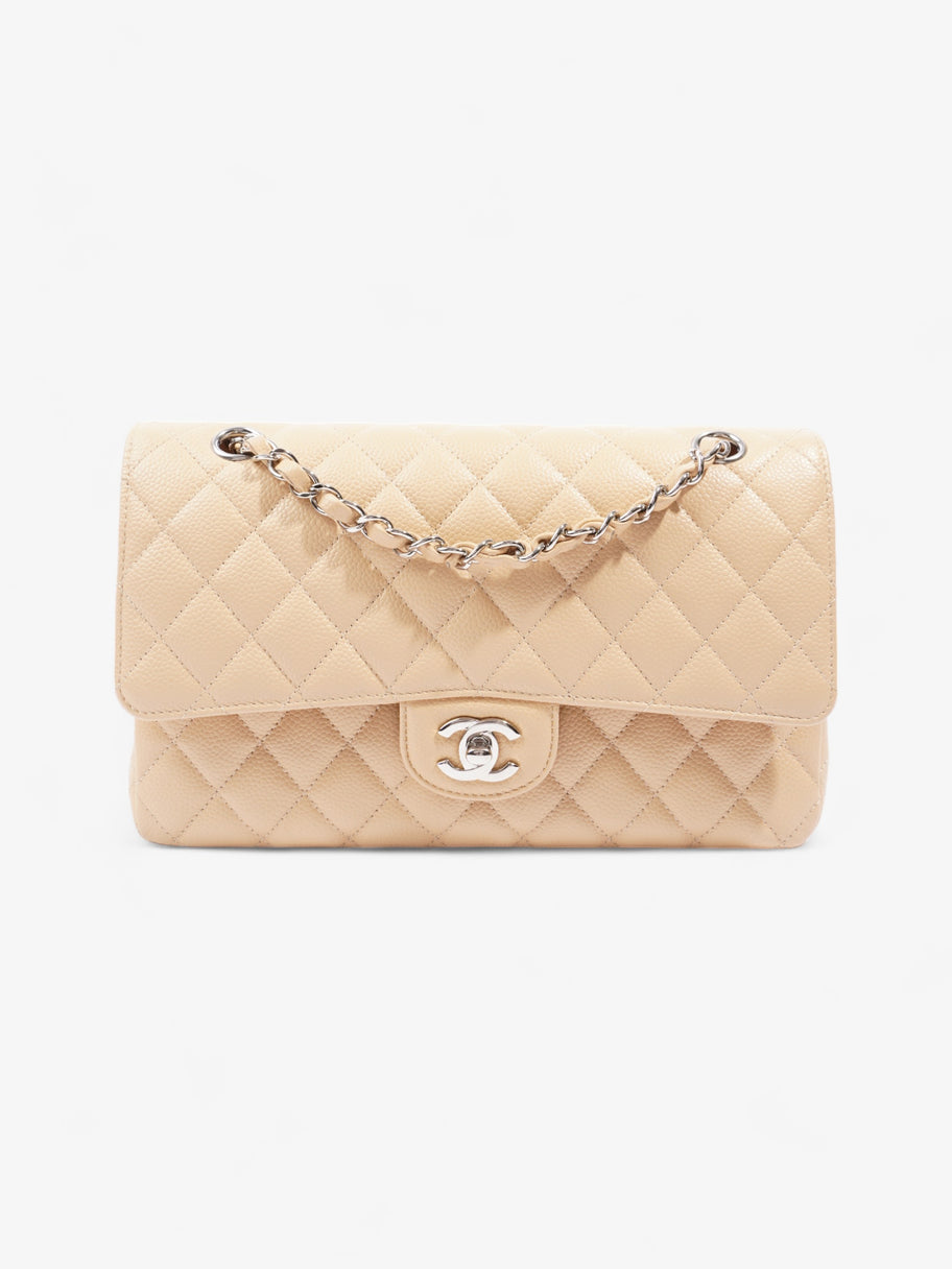 Classic Double Flap Nude Caviar Leather Medium Luxe Collective