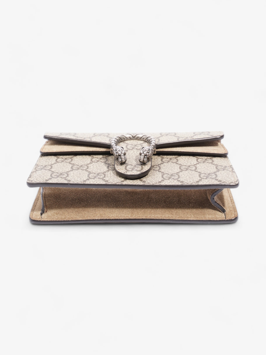 Gucci Super Mini Dionysus Beige And Ebony GG Supreme Coated Canvas Image 6