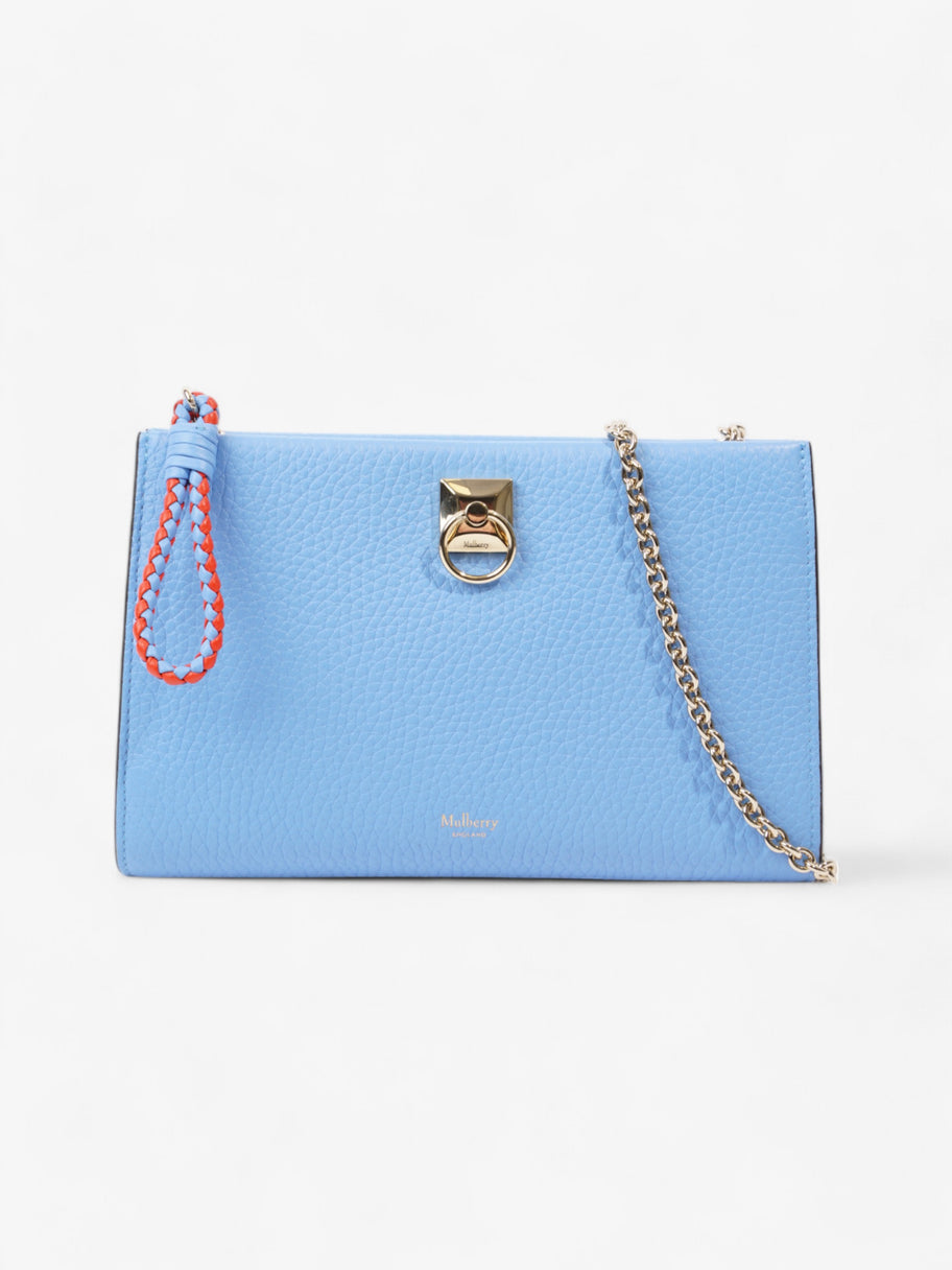 Mulberry Iris wallet on chain Cornflower Blue Leather Image 1