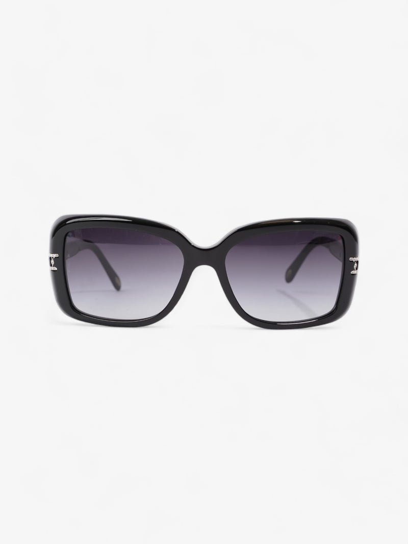  Tiffany and Co Crystal Detail Sunglasses Black Acetate 130mm