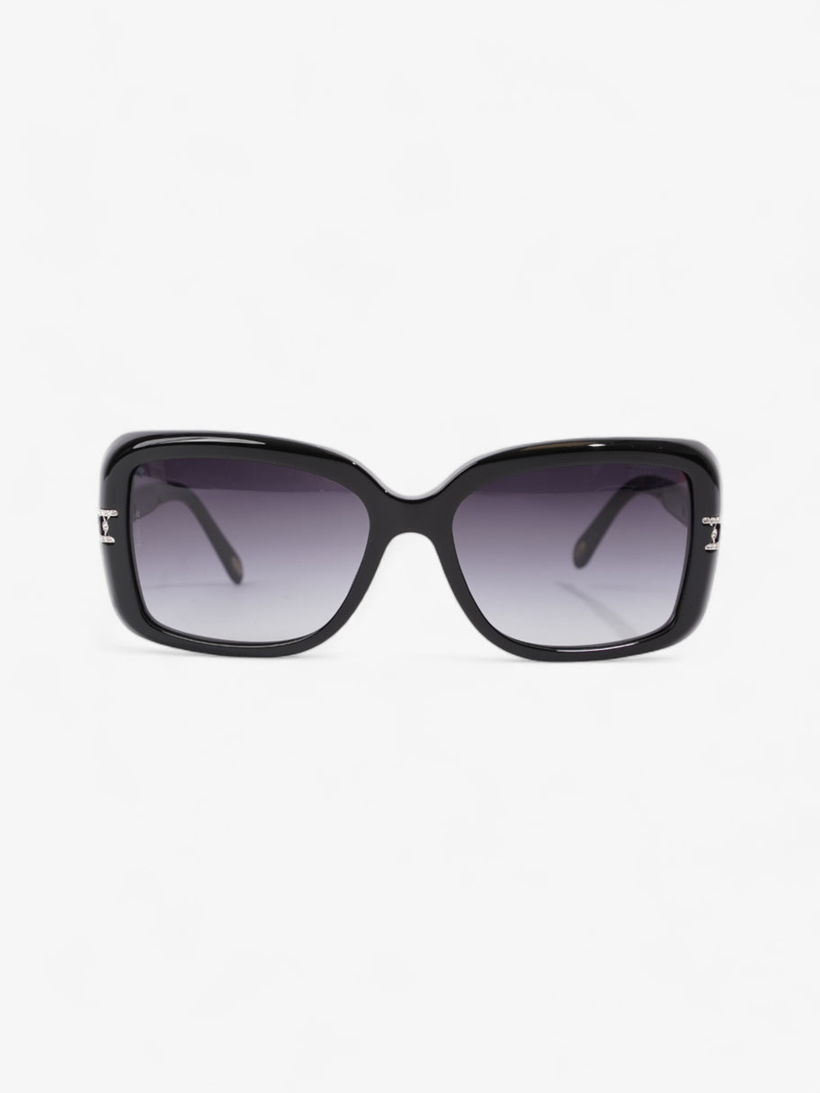 Tiffany and Co Crystal Detail Sunglasses Black Acetate 130mm Image 1