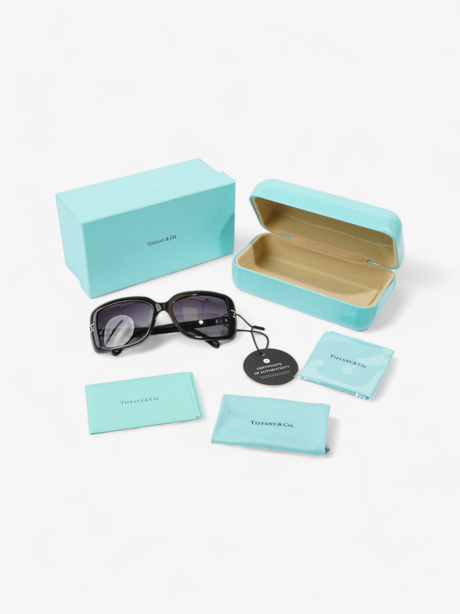 Tiffany and Co Crystal Detail Sunglasses Black Acetate 130mm Image 8