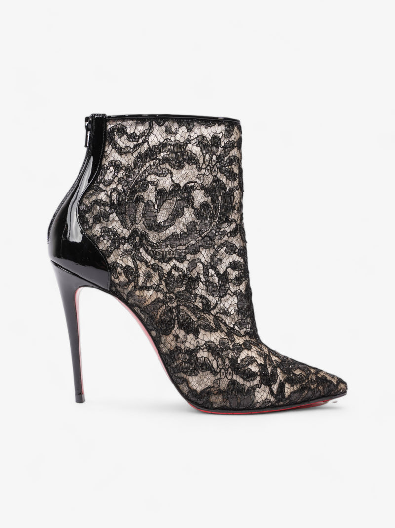  Christian Louboutin Psybootie 100mm Black Lace EU 37.5 UK 4.5