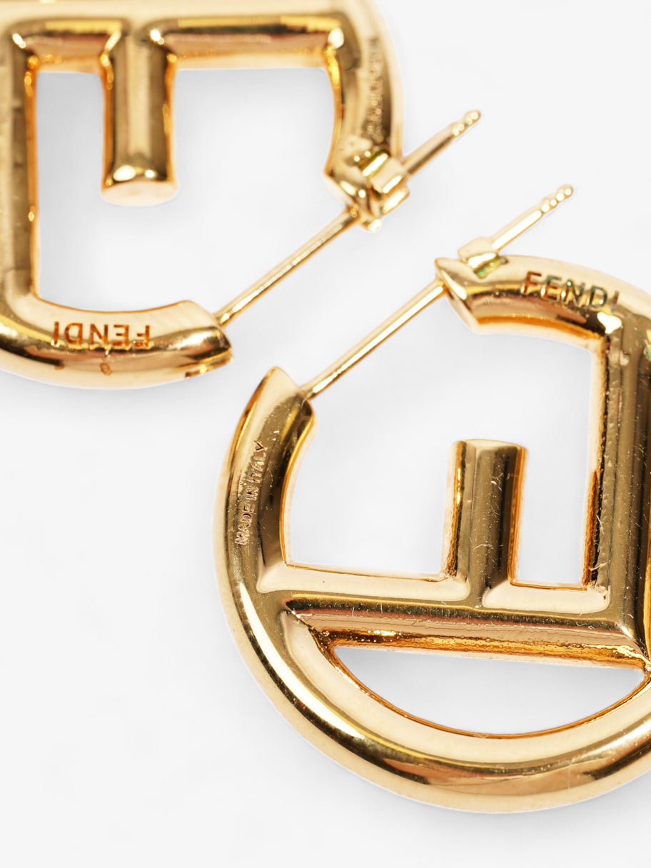 Fendi F is for Fendi Earrings Gold Base Metal Image 3