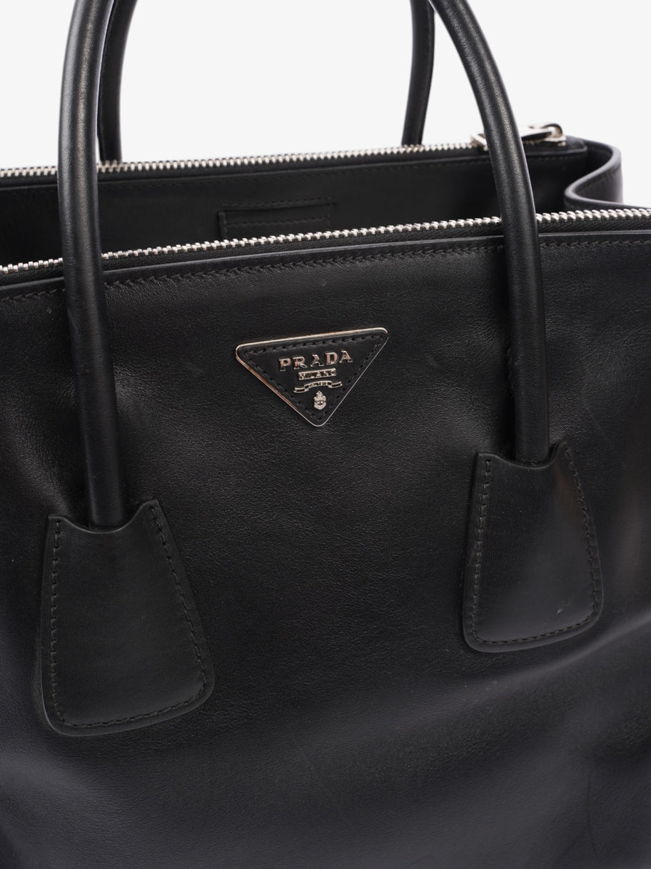 Prada Twin Pocket Tote Black Leather Medium Image 7