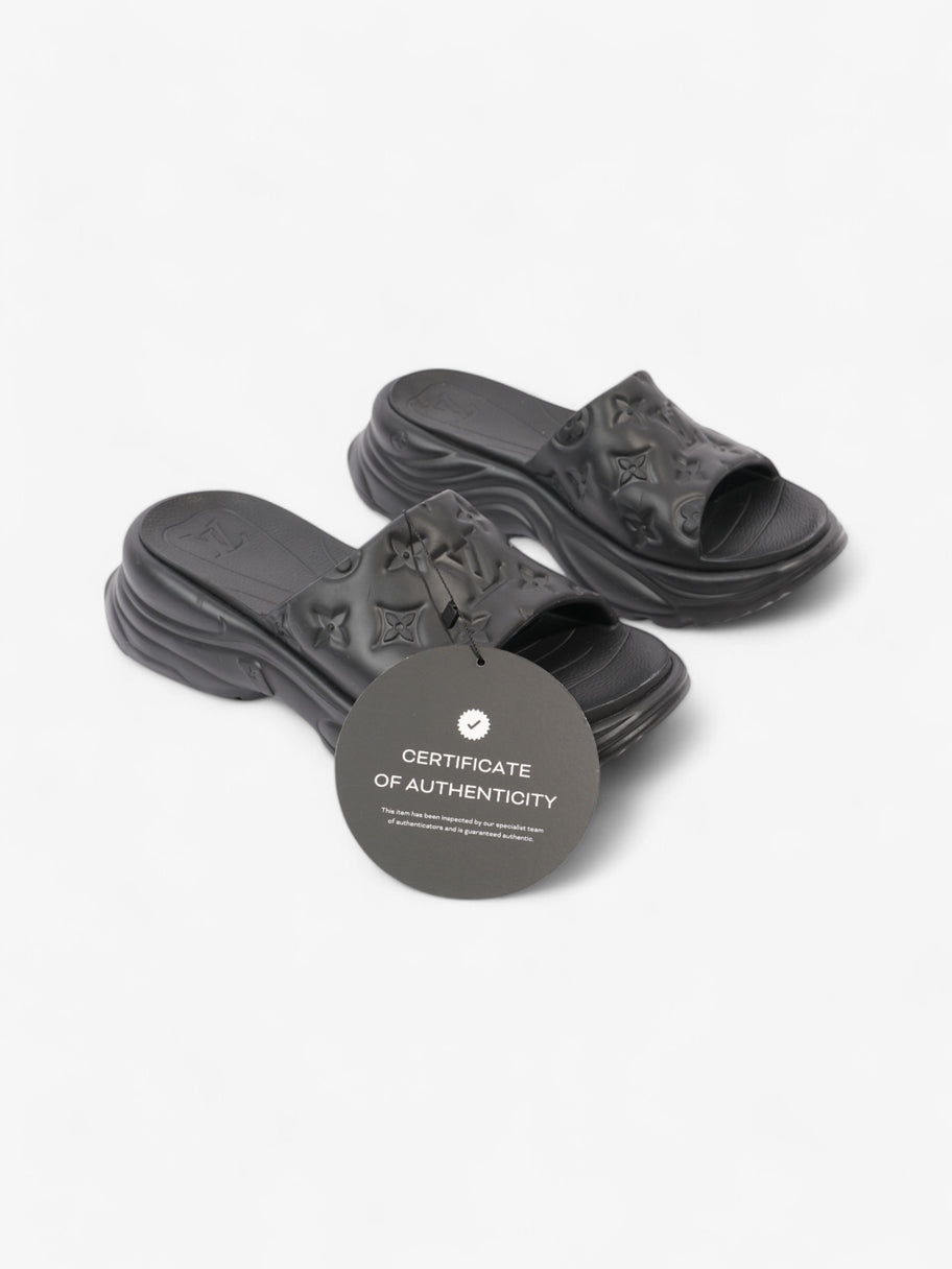 Louis Vuitton Monogram Slides Black Rubber EU 38 UK 5 Image 9