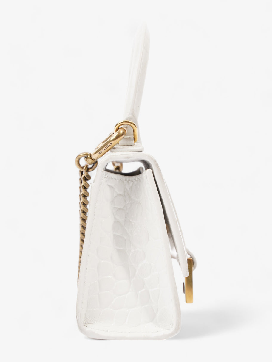 Hourglass Mini Bag White Leather Image 5