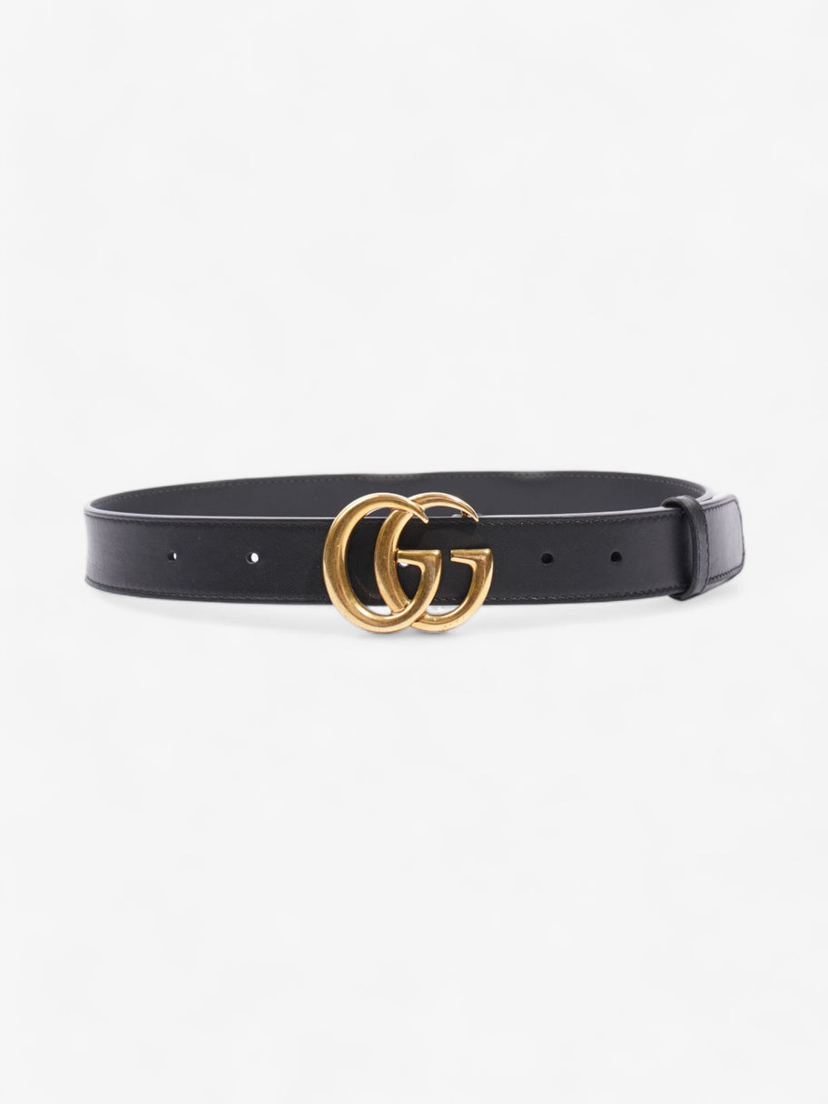 Gucci GG Marmont Thin Belt Black Leather 70cm / 28