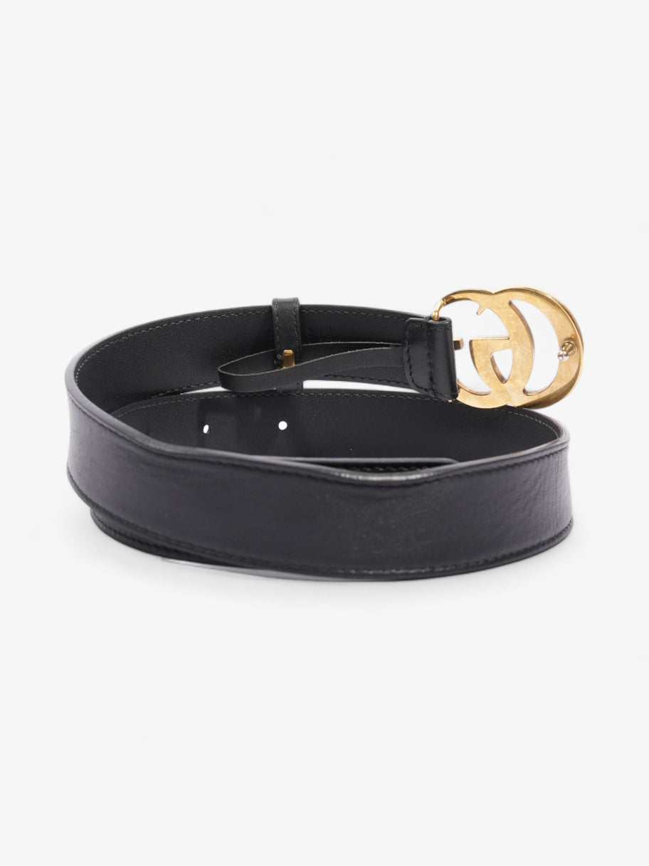 Gucci GG Marmont Thin Belt Black Leather 70cm / 28