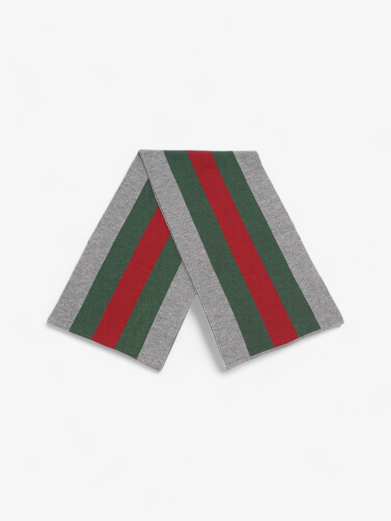  Gucci Classic Stripe Grey / Red / Green Wool