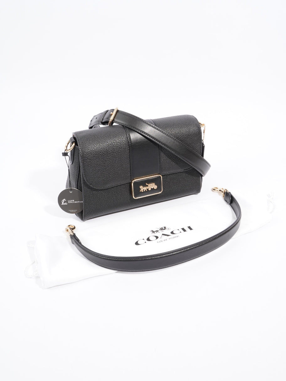 Coach Grace Shoulder Bag Black Grained Leather Image 10