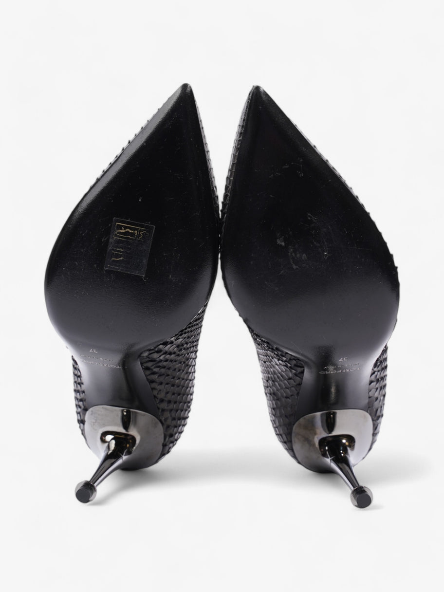 Tom Ford Textured Heels 110mm Python / Gunmetal Python EU 37 UK 4 Image 7