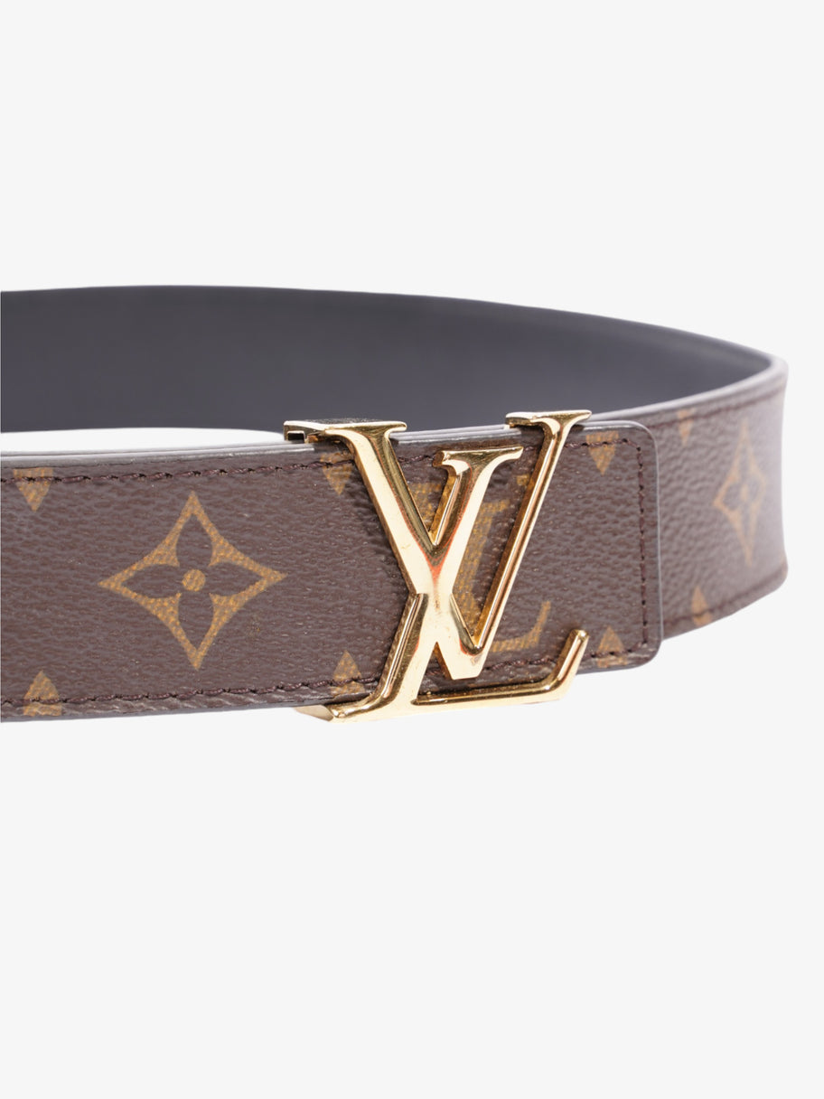 Louis Vuitton LV Initiales Reversible Belt Monogram / Black / Gold Canvas 60cm / 32