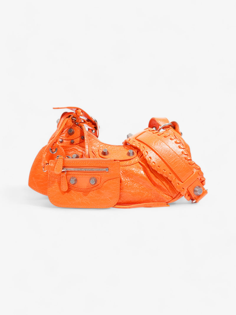  Balenciaga Le Cagole Neon Orange Calfskin Leather XS