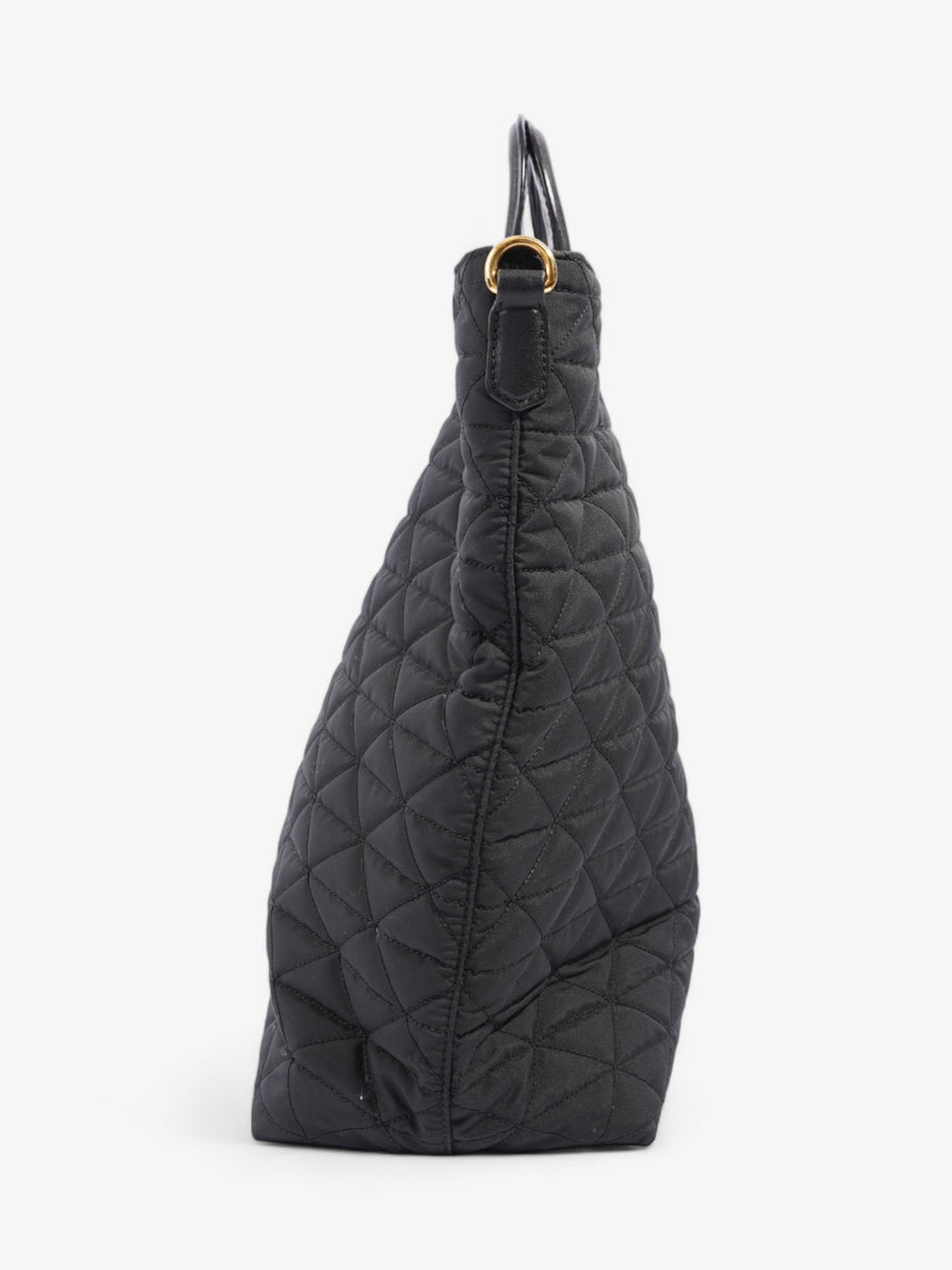 Prada Tessuto Quilted Tote Black Nylon Image 3