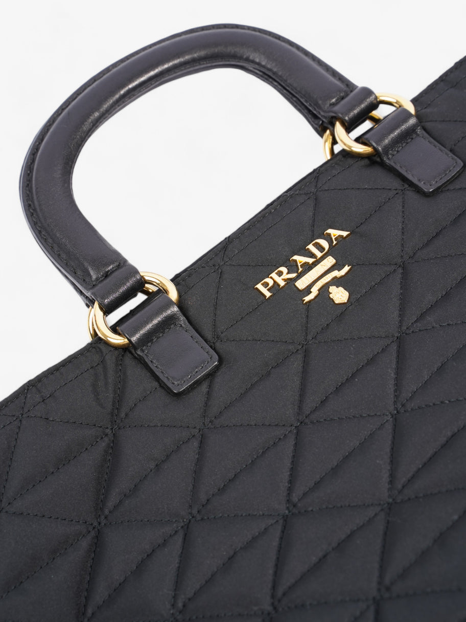 Prada Tessuto Quilted Tote Black Nylon Image 7