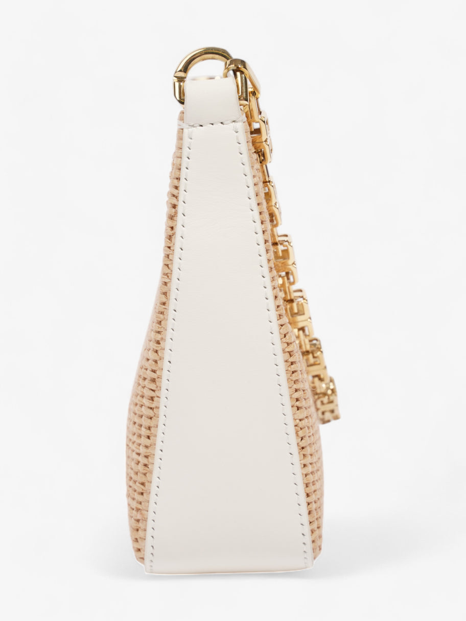 Givenchy Moon Cut Out Natural / White Raffia Mini Image 5