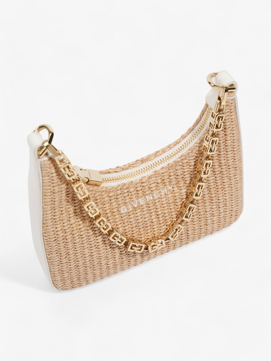 Givenchy Moon Cut Out Natural / White Raffia Mini Image 7