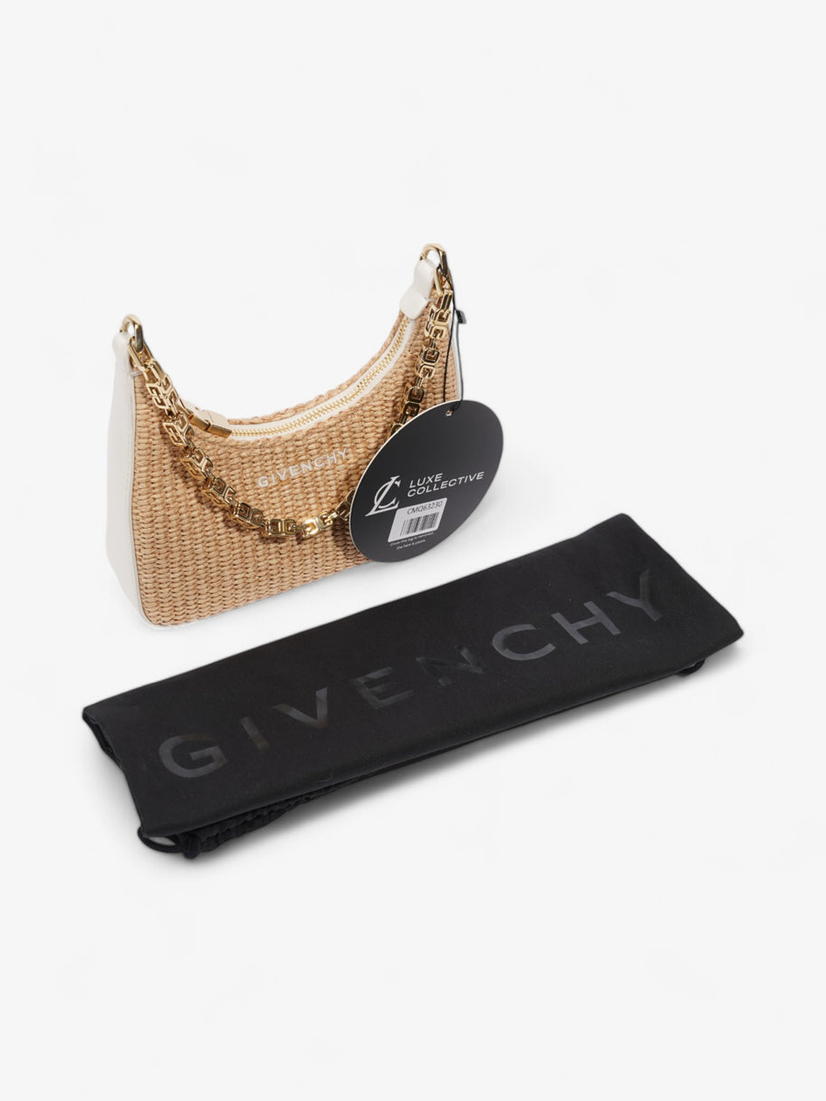 Givenchy Moon Cut Out Natural / White Raffia Mini Image 9