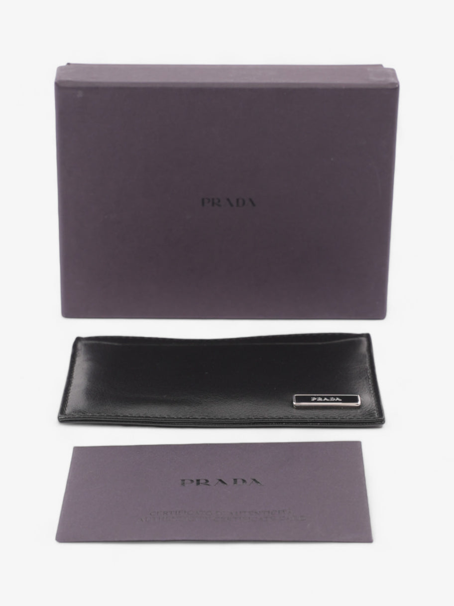 Prada Card Holder Black Leather Image 7