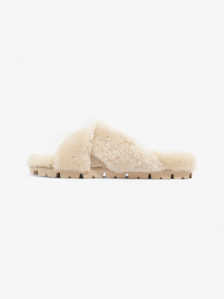 Prada Shearling Sandals Beige Shearling EU 40 UK 7 Image 3