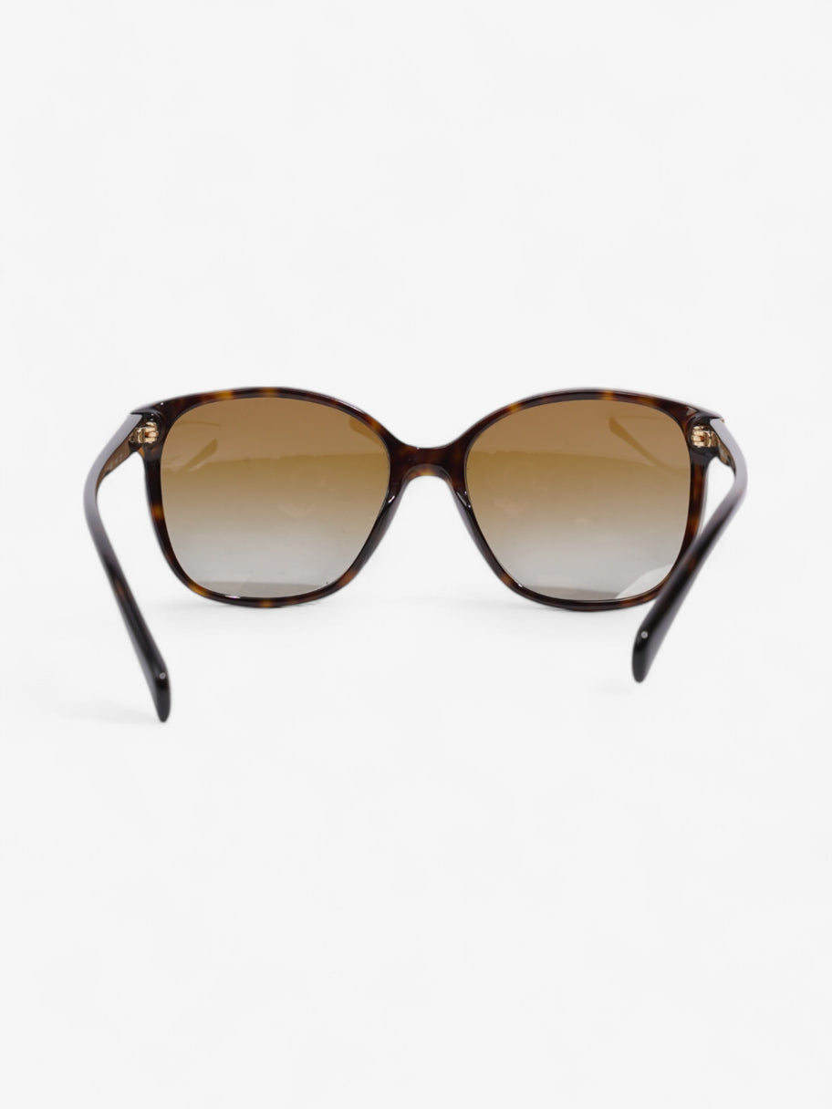 Prada Square Framed Sunglasses Tortoise  / Light Gold Acetate 140mm Image 3