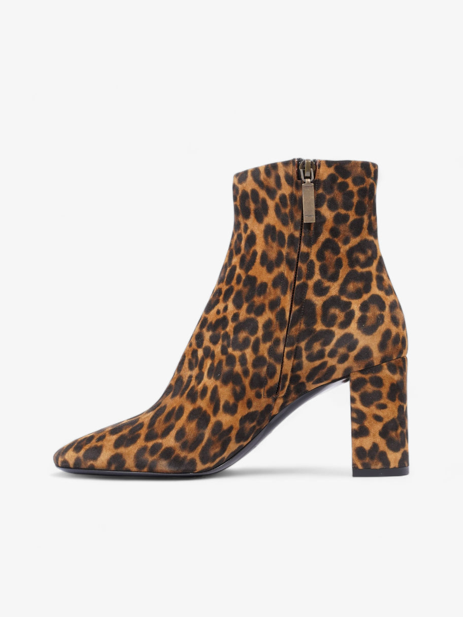 Saint Laurent Lou Ankle Boots 75 Leopard Print Suede EU 39 UK 6 Image 3