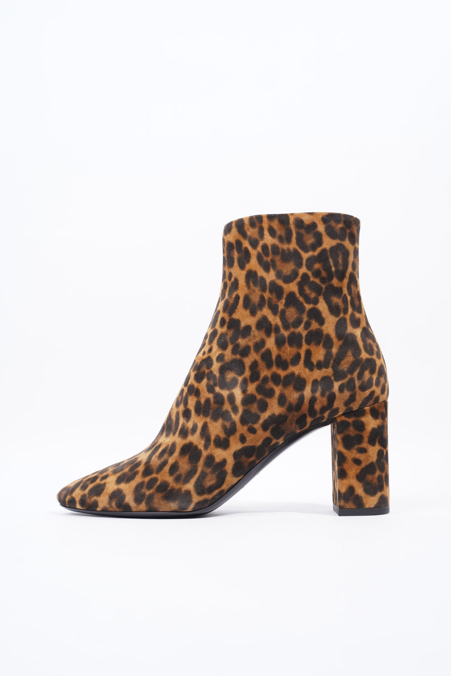 Saint Laurent Lou Ankle Boots 75 Leopard Print Suede EU 39 UK 6 Image 5