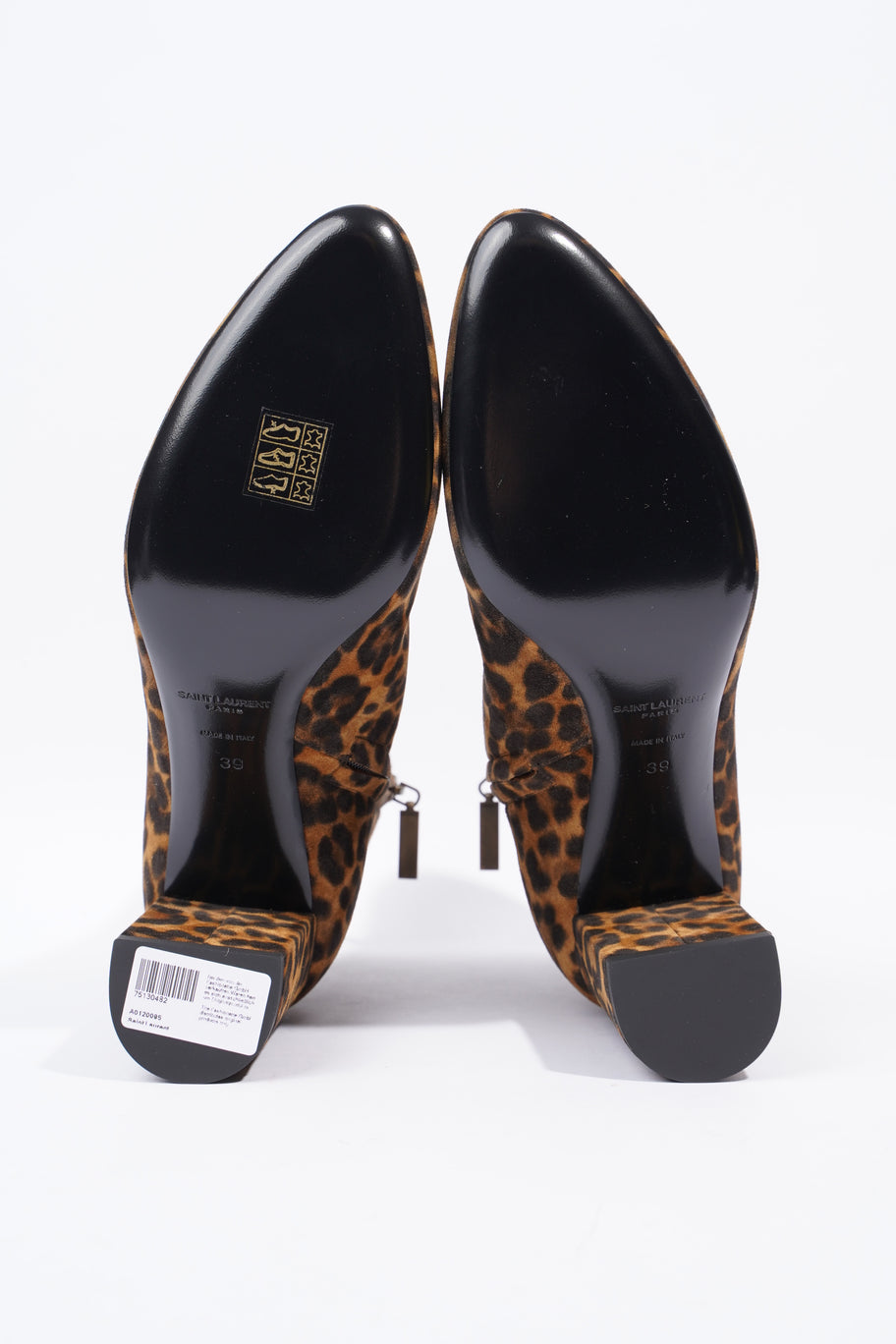 Saint Laurent Lou Ankle Boots 75 Leopard Print Suede EU 39 UK 6 Image 7