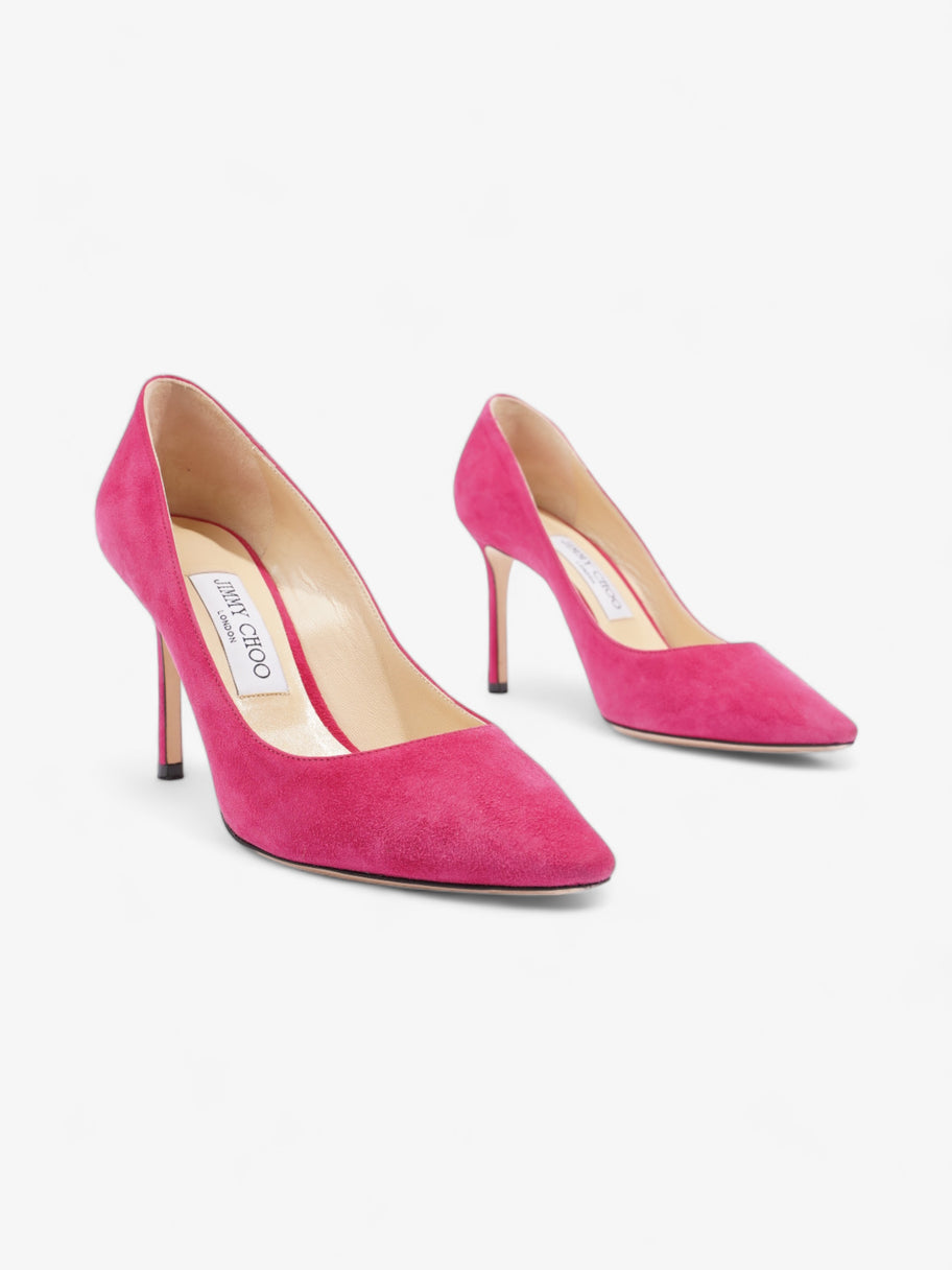 Jimmy Choo Romy 85 85mm Pink Suede EU 38 UK 5 Image 2