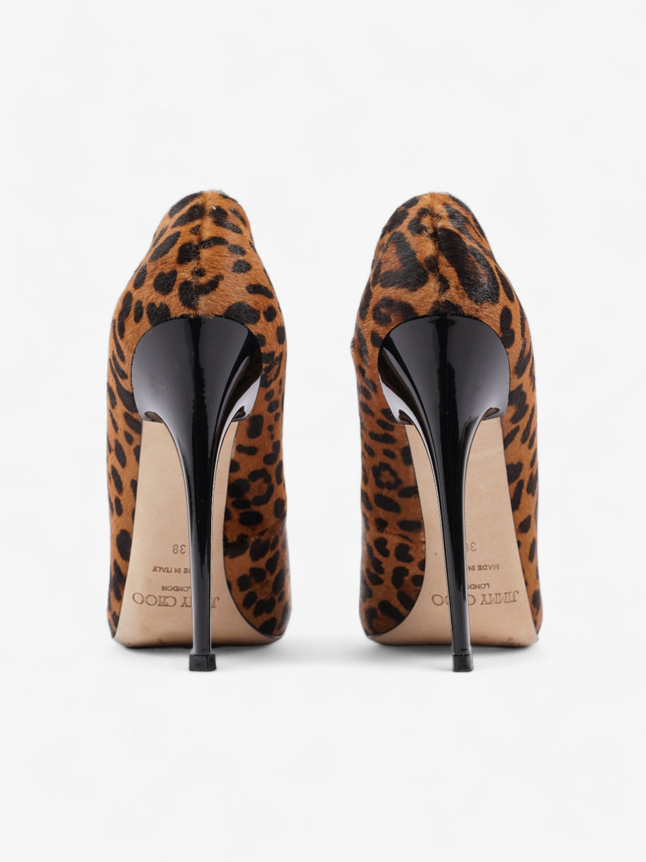 Jimmy Choo Court Heels 120mm Leopard Print Calf Hair EU 38 UK 5 Image 6