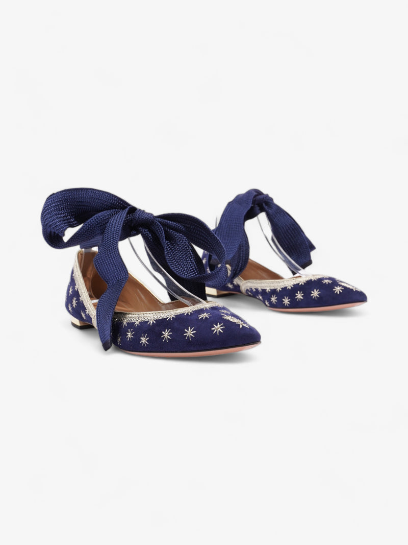  Bliss Ballet Navy / Light Gold Suede EU 38 UK 5