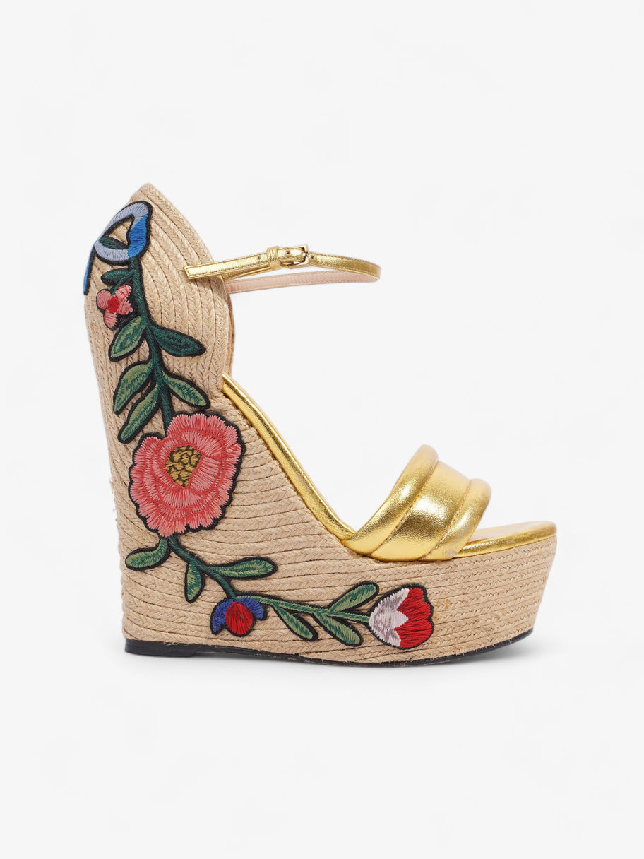 Wedge Gold Raffia EU 38.5 UK 5.5 Image 16